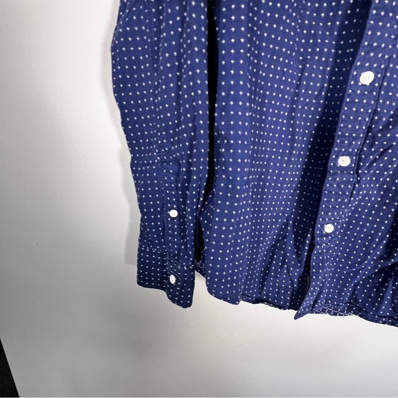 Timberland Shirt Men's Medium Blue/White Long Sleeve Button Down - Picture 5 of 7